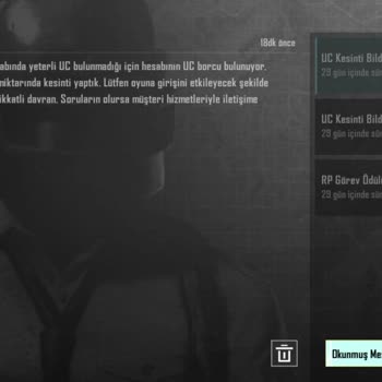 PUBG Mobile UC Yükleme Sorunu Ve Para İadesi Talebi