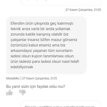 Yanlış Ürün Gönderimi Ve İletişimsizlik Sorunu