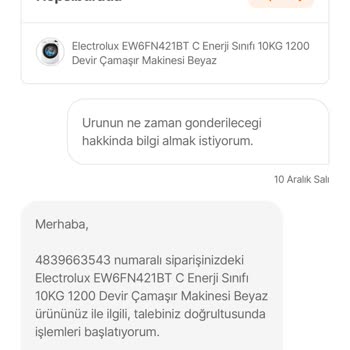 Hepsiburada'dan Aldığım Beyaz Eşyalar Hala Gelmedi