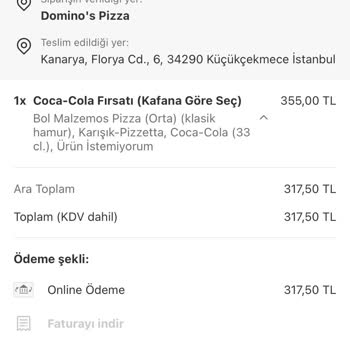 Domino's Pizza Yanlış Pizza Siparişi: Beklentiler Karşılanmadı