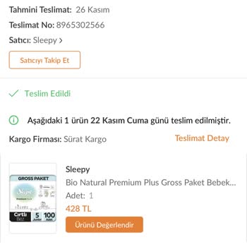 Sleepy Bio Natural 5 Numara Bez Kalitesizliği