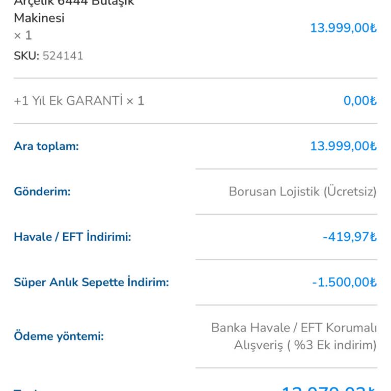 Bulaşık Makinesi Alışverişinde Sorun
