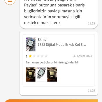 Zaman Ayarı Yapılamayan Saat Ve İade Sürecinde Yaşanan Sorunlar