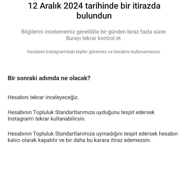Instagram Hesabım Sebepsiz Askıya Alındı