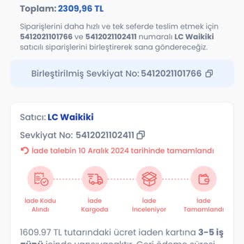 LCW'den Eksik İade Ve İletişim Sorunları