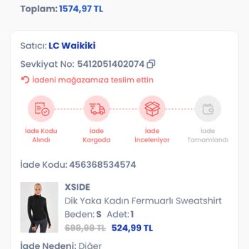 LCW'den Eksik İade Ve İletişim Sorunları