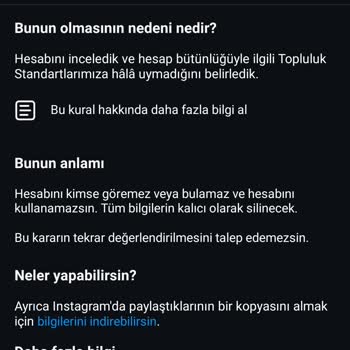 Instagram Hesabım Haksız Yere Kapandı Ve Bilgilerime Erişemiyorum