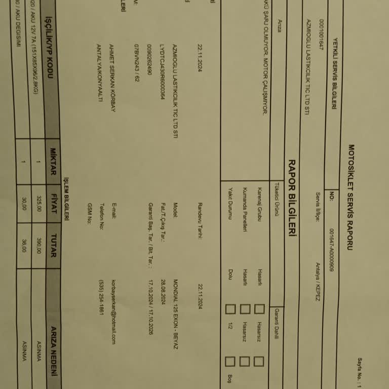 Mondial Exon 125: Kronik Akü Sorunu