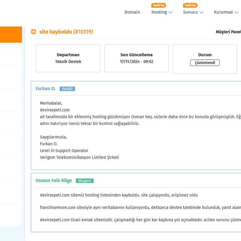 Kayıp Siteler Ve İlgisiz Hizmetle Karşı Karşıya