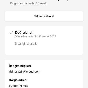 Eksik Adres Bilgisi Ve Sipariş Detayları Hakkında Acil Yardım Talebi