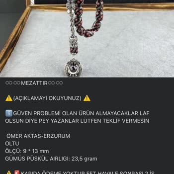 Hanedan Tesbihçilik Arıyorum Numara Kullanılmamaktadır Diyor