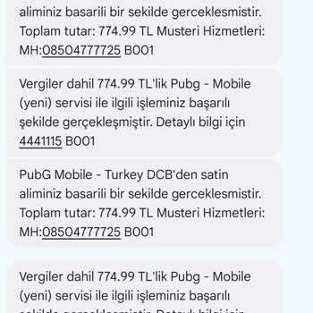 PUBG | Pubgmobile.com İzinsiz Mobil Onay Ve Ödeme Sorunu