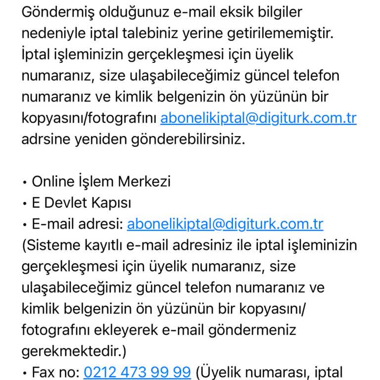 Digiturk Aboneliği İptalinde Karşılaşılan Engeller