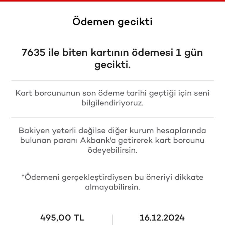 Akbank Otomatik Ödeme Talimatı Sorunu Ve Kredi Kartı Gecikmesi