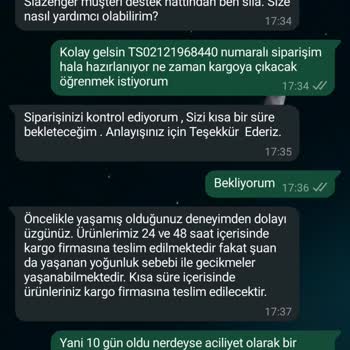 Sipariş Gecikmesi Ve Yanıltıcı Müşteri Hizmetleri