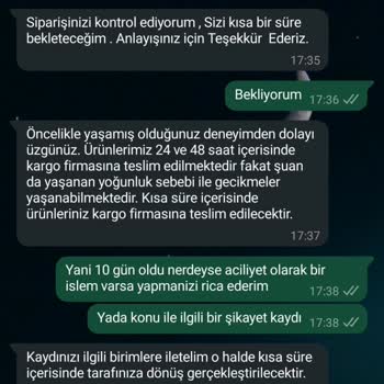 Sipariş Gecikmesi Ve Yanıltıcı Müşteri Hizmetleri