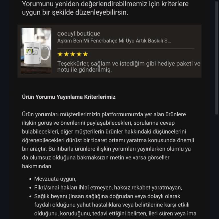 Trendyol Yorum Reddedilme Sorunu Ve Müşteri Hizmetleri Çıkmazı!