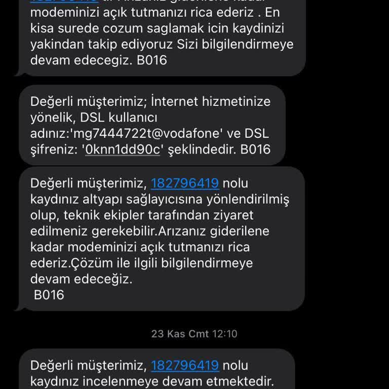 Vodafone İnternet Bağlantı Sorunu Ve Yanıltıcı Beyanlar