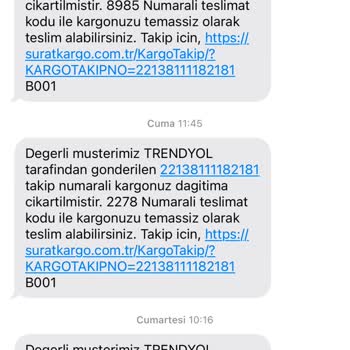 Sürat Kargo'nun Büyük Kargolarda Teslimat Sorunu