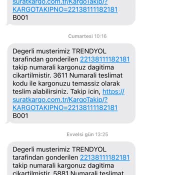 Sürat Kargo'nun Büyük Kargolarda Teslimat Sorunu