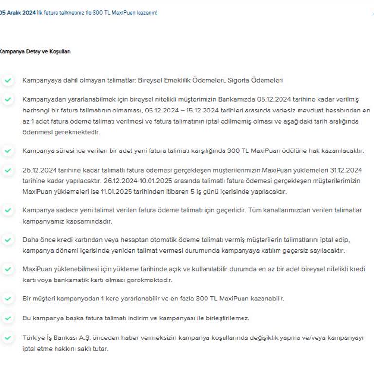 Otomatik Ödeme Talimatı Sorunu Ve MaxiPuan Yüklemesi
