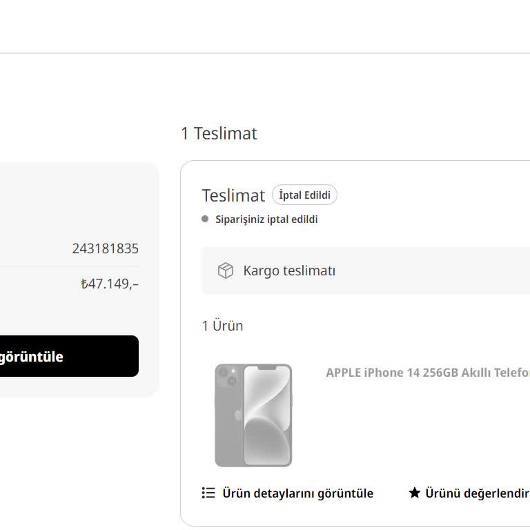 Sipariş İptali Ve Stok Sorunu
