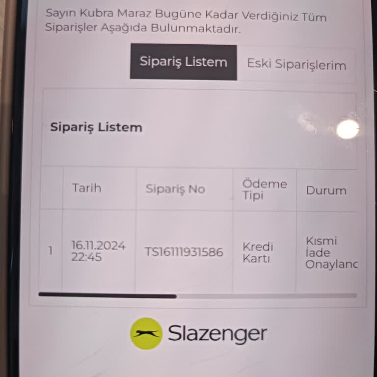 Slazenger Sipariş Gecikmesi Ve İlgisizlik