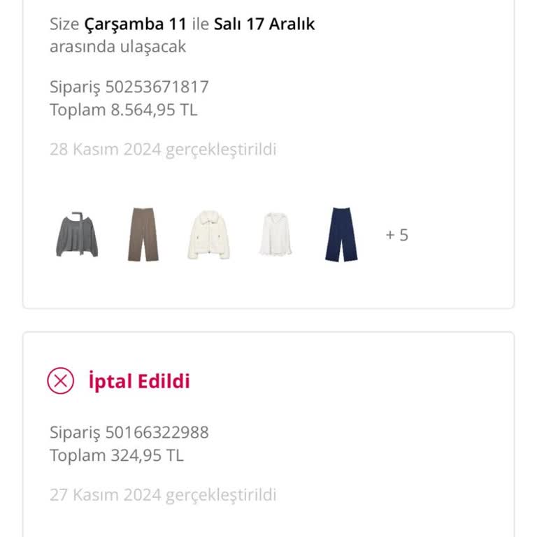 Stradivarius Siparişim Hala Hazırlanıyor