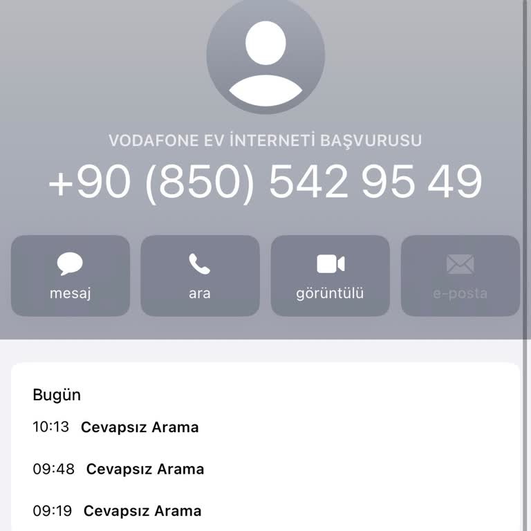Vodafone'un Sürekli Aramalarıyla Rahatsızlık