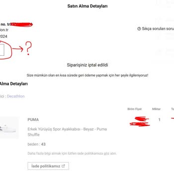 Decathlon Web Sitesinde Sipariş İptali Ve Müşteri Hizmetleri Sorunu