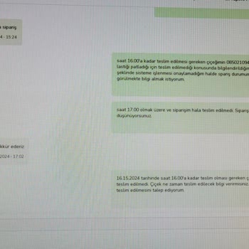 Çiçek Sepeti'nde Teslim Edilmeyen Sipariş Ve Yanıltıcı Bildirim