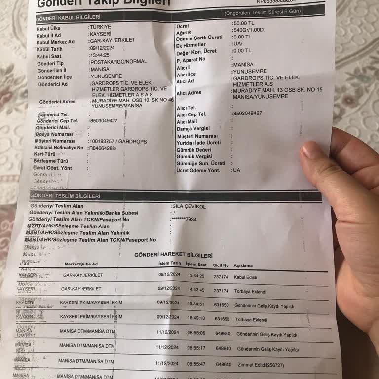 Yanlış Adrese Teslimat Sorunu