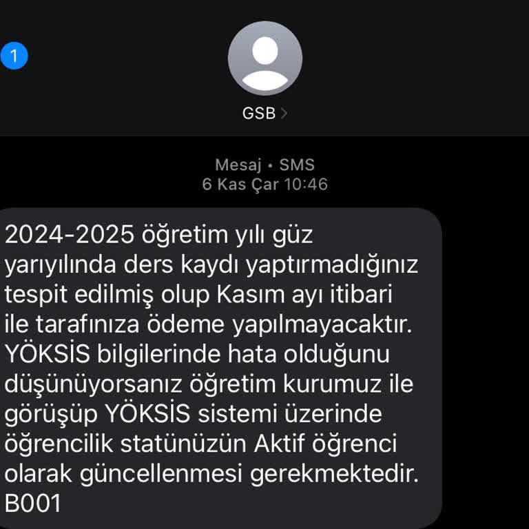 Yatay Geçiş Hatası Nedeniyle Kesilen KYK Bursu