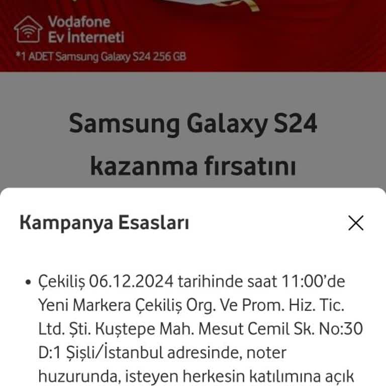 Vodafone Çekilişi Ve Müşteri Hizmetleri Hayal Kırıklığı