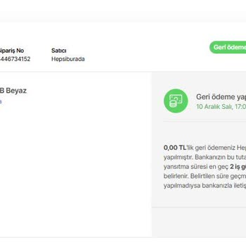 Hepsiburada'da İade Ve Geri Ödeme Sorunu