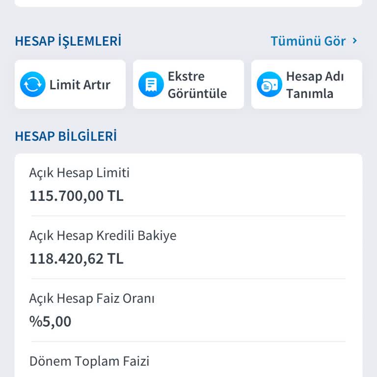 Halkbank Açık Hesap Limitimi Kapatamıyorum