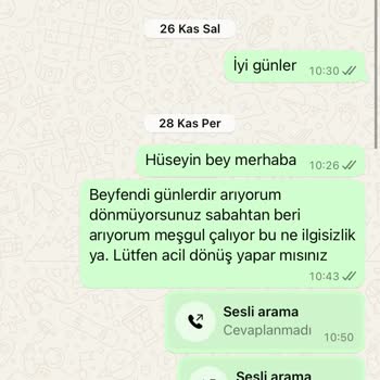 İletişimsizlik Ve Geciken Ödeme Sözü