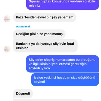 İptal Edilemeyen Sipariş Ve Mağduriyet