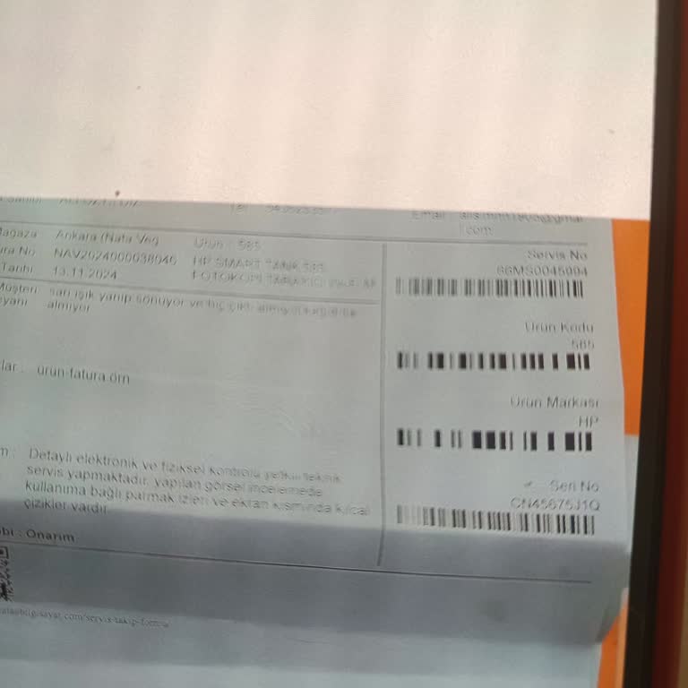 HP Smart Tank 585 Yazıcıda Garanti Sorunu Ve Yüksek Tamir Ücreti