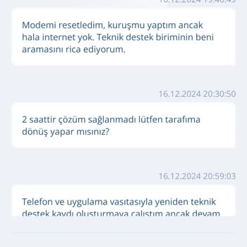 TurkNet'in Yetersiz Teknik Desteği Ve İnternet Kesintisi