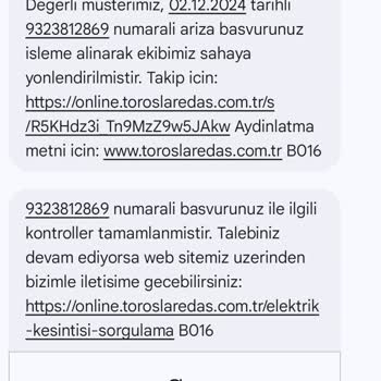 Toroslar Elektrik Dağıtım Enerji Kesintileri Ve Yetersiz Hizmet