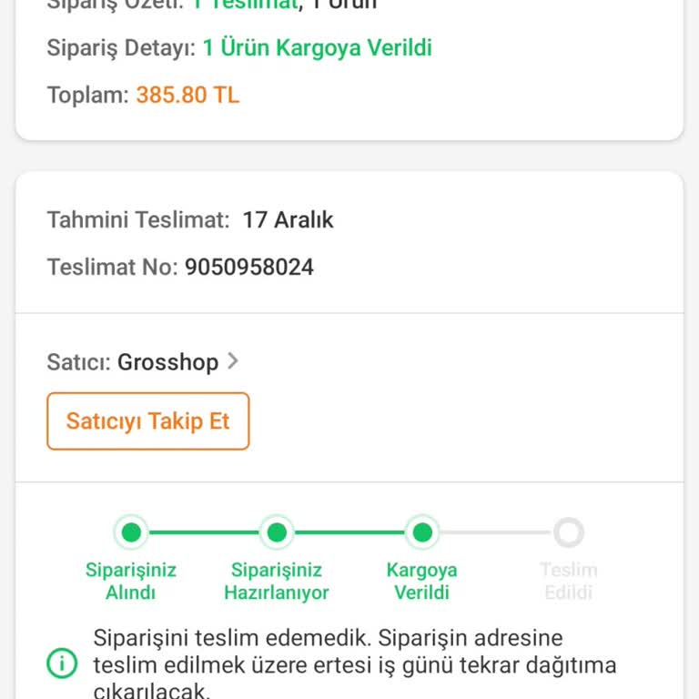 Kargo Teslimatında Yaşanan Sorun