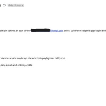 İptal Talebine Cevap Verilmeyen Sipariş Sorunu