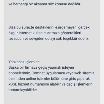 Comnet'in Aniden Hizmet Sonlandırması Ve Para İadesi Sorunu
