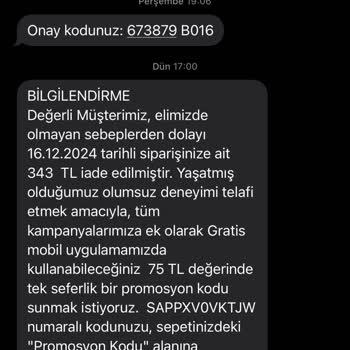 İptal Edilen Sipariş Ve Geçersiz İade Süreci