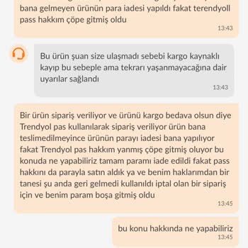 Trendyol Pass Hakkı Mağduriyeti