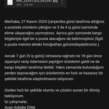 Kargoya Verilmeyen Kupalar Ve İletişim Sorunu