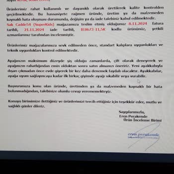 Adidas Çocuk Botunda Taban Sorunu Ve Müşteri Hizmetleri Hayal Kırıklığı