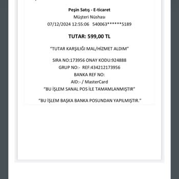 Sipariş İletim Sorunu Ve İade Talebi