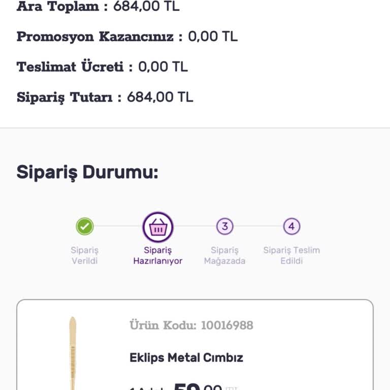 Sipariş Hazırlık Sürecinde Sorumsuzluk